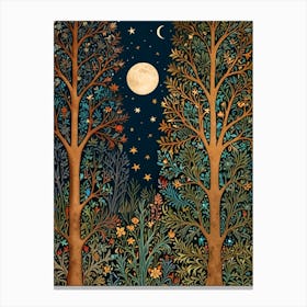 William Morris Moonlight In The Forest 38 Canvas Print