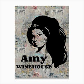 Amy Winehouse Portrait Canvas Print