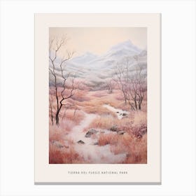 Dreamy Winter National Park Poster  Tierra Del Fuego National Park Argentina Canvas Print