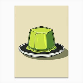 Lime Jelly Minimalist Line Illustration 3 Canvas Print