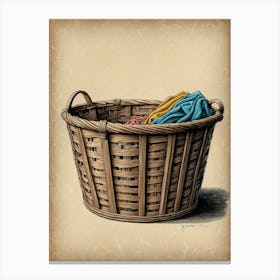 Basket Of Clothes 1 Canvas Print