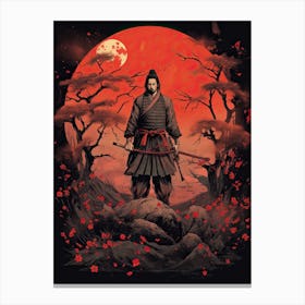 Samurai Rinpa School Style Illustration 8 Canvas Print