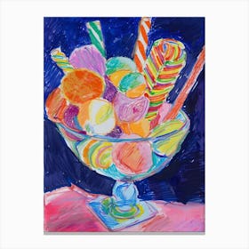 Jellied Candy Sweets Selection Painting Illustration Canvas Print