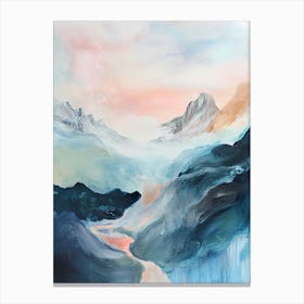 Abstract Mountain Landscape Painting 1 Canvas Print