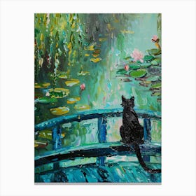 Cat On A Bridge 2 Canvas Print