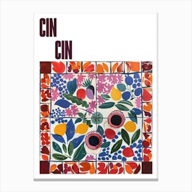 Cin Cin Poster Table With Wine Matisse Style 3 Canvas Print