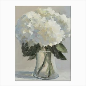 White Hydrangeas Canvas Print