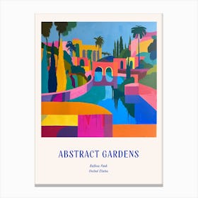 Colourful Gardens Balboa Park Usa Blue Poster Canvas Print
