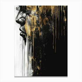 Black And Gold 57 Canvas Print