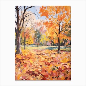 Autumn Gardens Painting Adelaide Botanic Garden Canvas Print