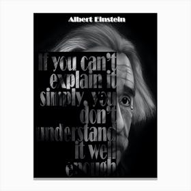 Albert Einstein Quotes Canvas Print