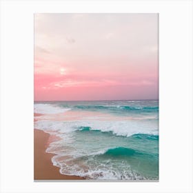 Crane Beach, Barbados Pink Photography 1 Canvas Print