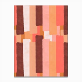Line In Coral Canvas Print