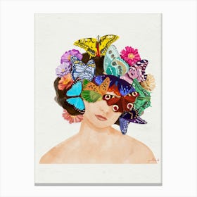 Butterfly Head Canvas Print