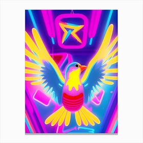 Neon Bird-Reimagined Canvas Print