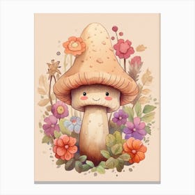 Cute Mushroom Nursery 4 Canvas Print