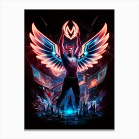 Devil With Wings 3 Canvas Print