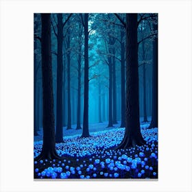 Neon Bluebell Wood Stampe su tela