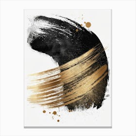 Gold Brush Strokes 8 Canvas Print