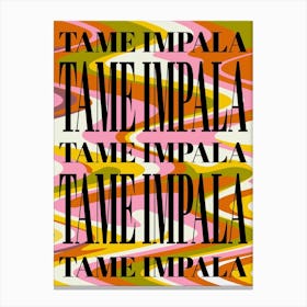 Tame Impala Colourful Retro Canvas Print