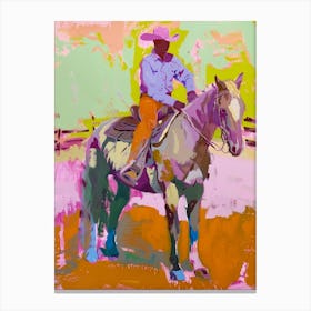 Pink And Orange Cowboy 4 Canvas Print