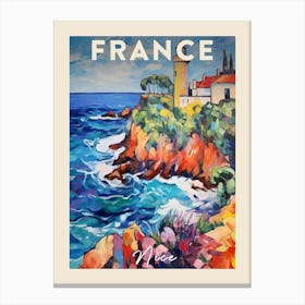 Nice France 1 Fauvist Painting Travel Poster Canvas Print