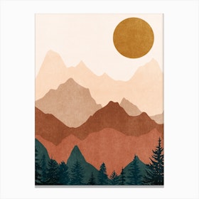 Sunset Peaks 2 Canvas Print