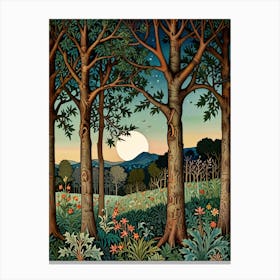 William Morris Moonlight In The Woods 26 Canvas Print