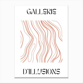 Abstract Lines Art Poster 7 Canvas Print