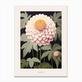 Flower Illustration Dahlia 2 Poster Canvas Print