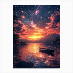 Starry Sky At Night 1 Canvas Print