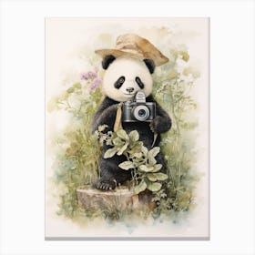 Panda Art Photographing Watercolour 2 Canvas Print