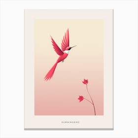 Minimalist Hummingbird 4 Bird Poster Canvas Print