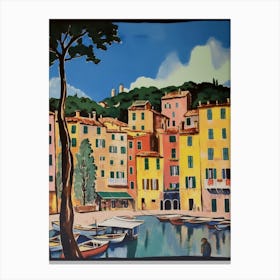 Portofino Italy 5 Travel Poster Vintage Canvas Print