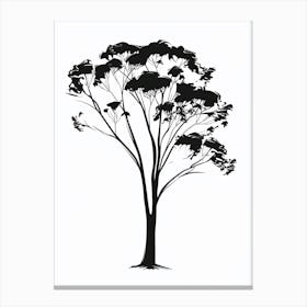 Eucalyptus Tree Simple Geometric Nature Stencil 2 1 Canvas Print