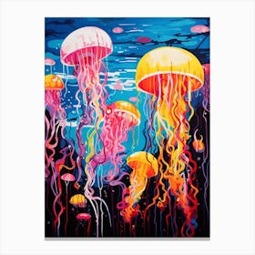 Jelly Fish Pop Art 1 Canvas Print