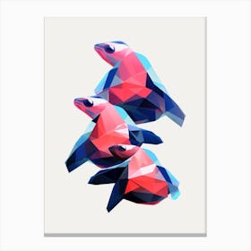 Turtle Minimalist Abstract 4 Canvas Print