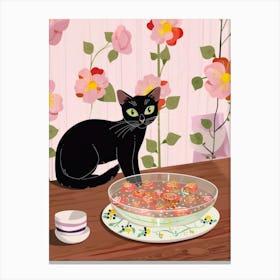 Cat And Jell O 5 Canvas Print