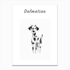 B&W Dalmatian Poster Canvas Print
