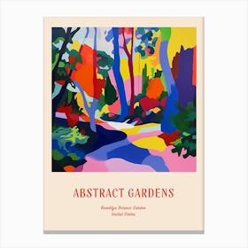 Colourful Gardens Brooklyn Botanic Garden Usa 2 Red Poster Canvas Print