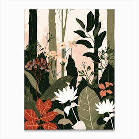 Flora And Fauna Illustration Canvas Print