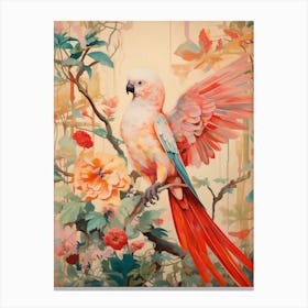 Parrot 4 Detailed Bird Painting Canvas Print