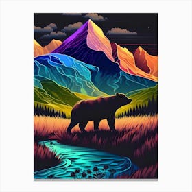 Bear In The Mountains 1 Canvas Print