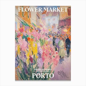 Vintage Flower Market Painting Porto 5 Canvas Print