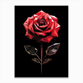 Polygonal Rose Canvas Print