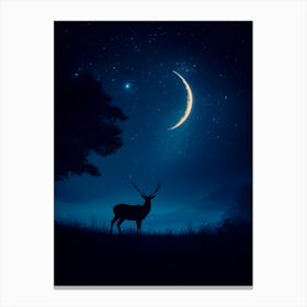 Deer In The Night Sky 1 Lienzo