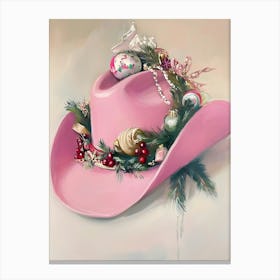 Pink Cowboy Hat 3 Canvas Print