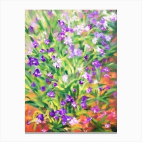 Tradescantia 2 Impressionist Painting Plant Canvas Print