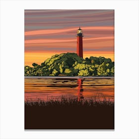 Florida Travel Poster Landscape Canvas Print