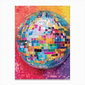 Disco Ball Colourful Painting 0 Canvas Print